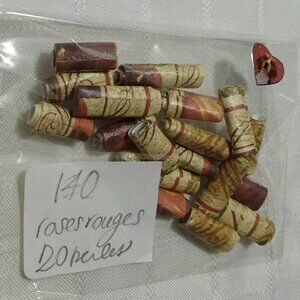 One-of-a-kind handmade/hand rolled paper beads/jewelry making/craft supplies/DIY